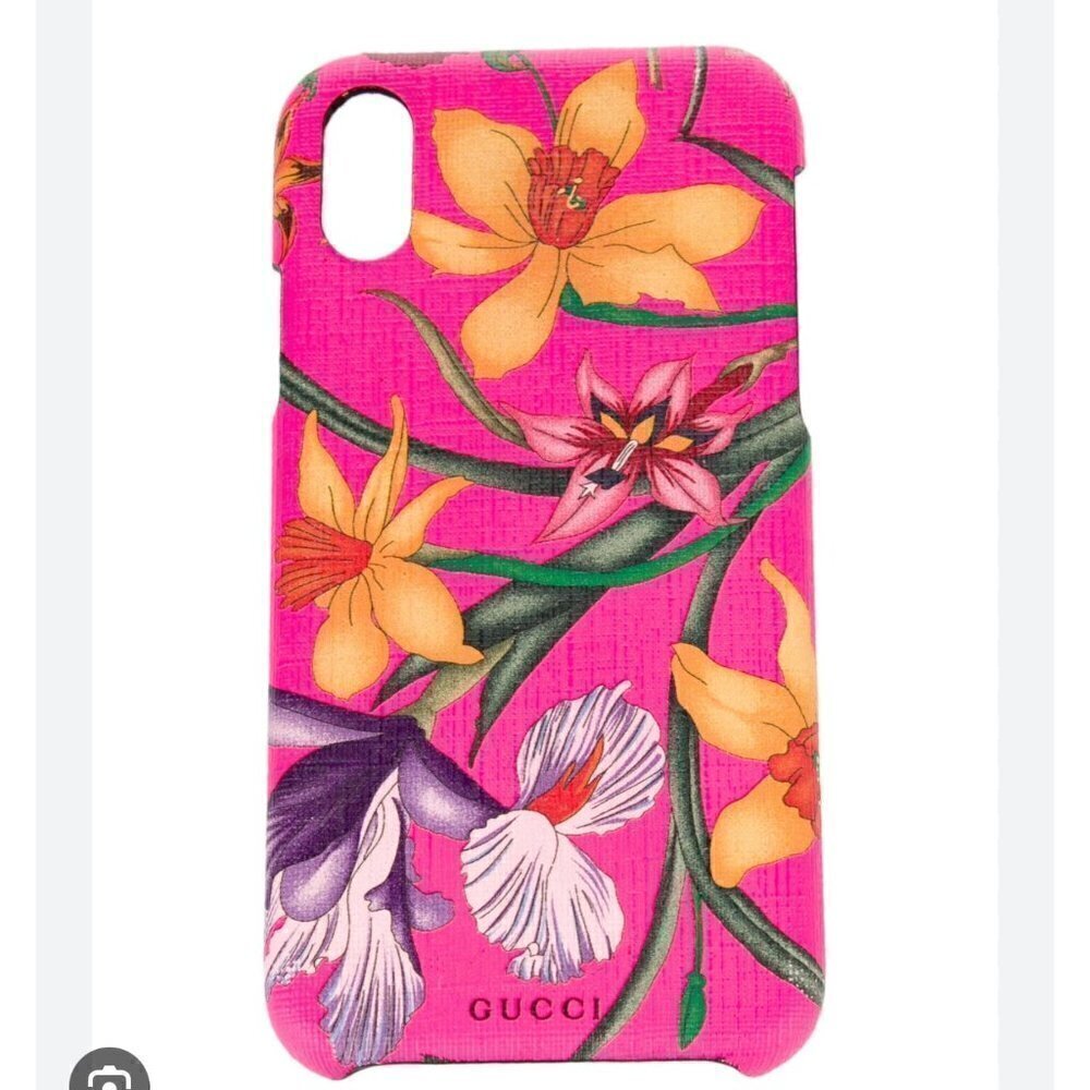 Gucci NWOB Authentic IPhone X/Xs case , Pink Flora